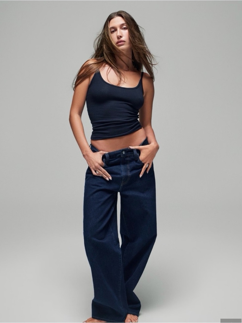 NWT GAP x Hailey Bieber—The Hailey Extra Baggy Jean in Midnight indigo—size 26